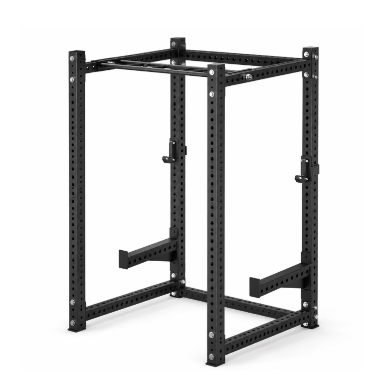 YODOLLA Power Cage, 2000 lb Heavy-Duty 3 x 3 Power Rack with Multi-Grip Pull-Up Bar, Squat Rack for Home Gym Strength Training, Black