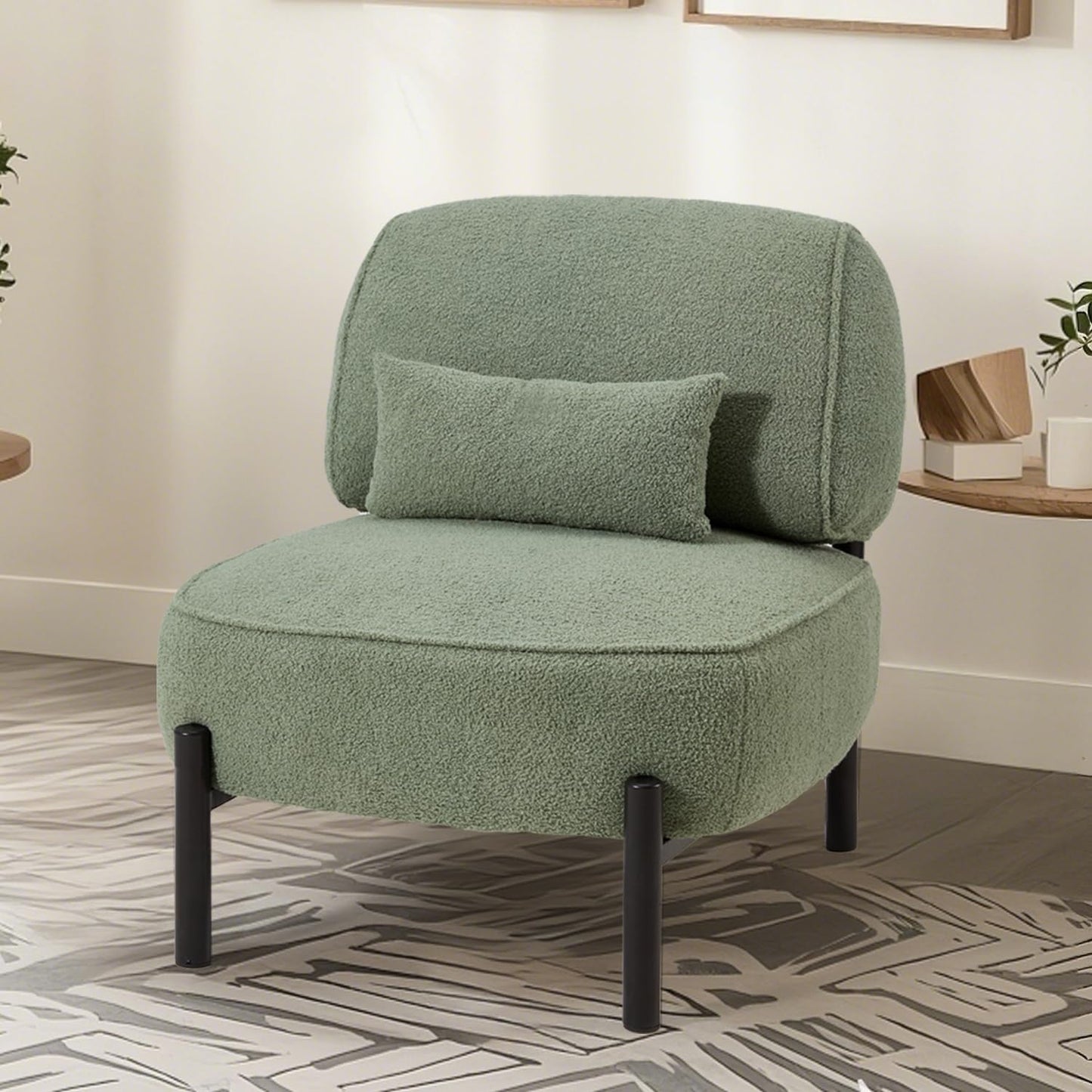 YODOLLA Mid-Century Modern Accent Chair,Living Room Chairs,Reading Chair for Bedroom,Green