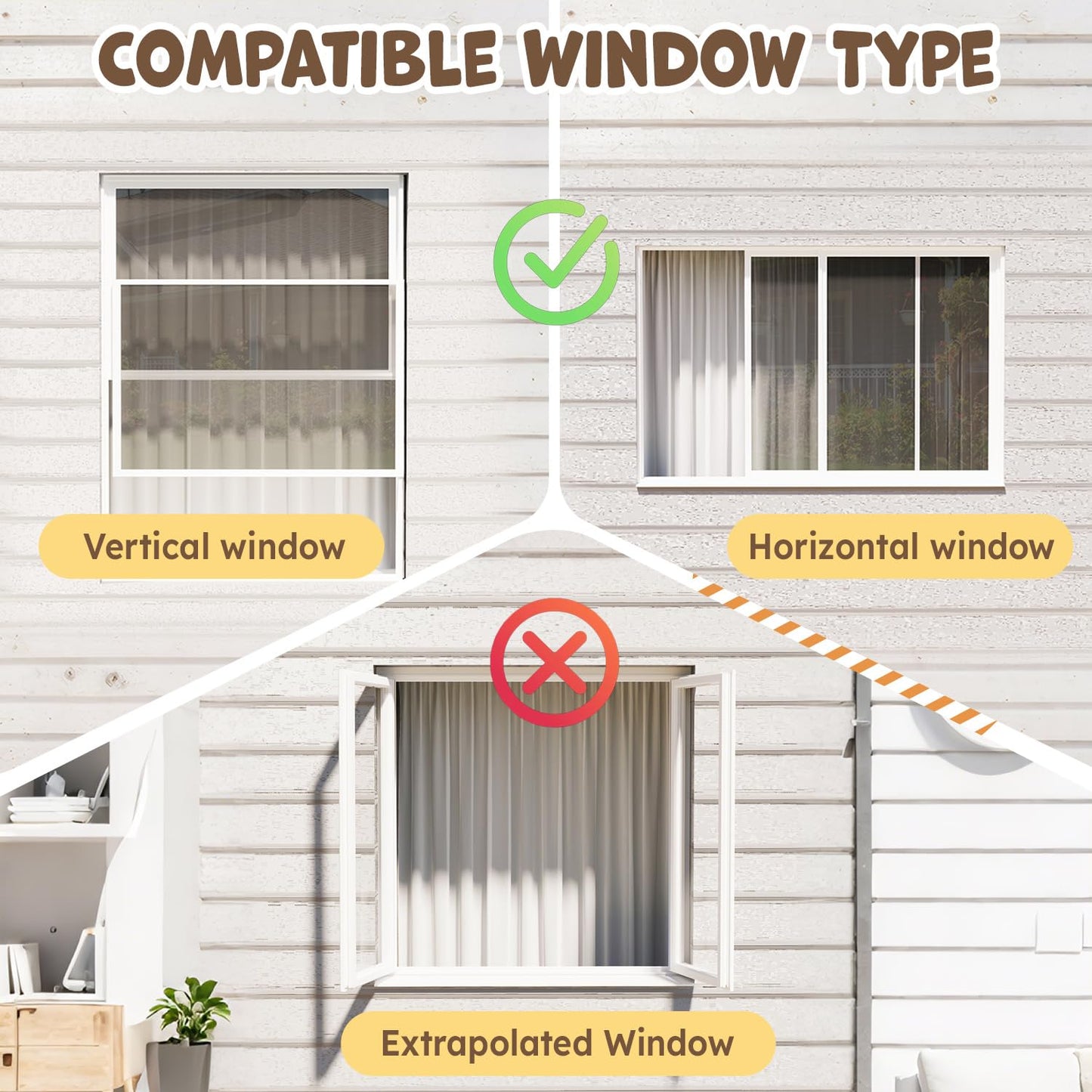 YODOLLA Catio Cat Window Box Cat Enclosure for Multiple Indoor Cats,Outside Wood Cat House, White
