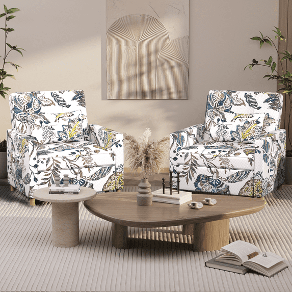AECOJOY 3 in 1 Sofa Bed for Adults Sleeper Chair Bed Fold Out Sofa Convertible Reading Chair in Floral