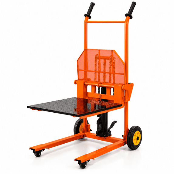 JFHID Hydraulic Material Lift Pallet Truck 500 Lbs, Lift Table Cart for Warehouse