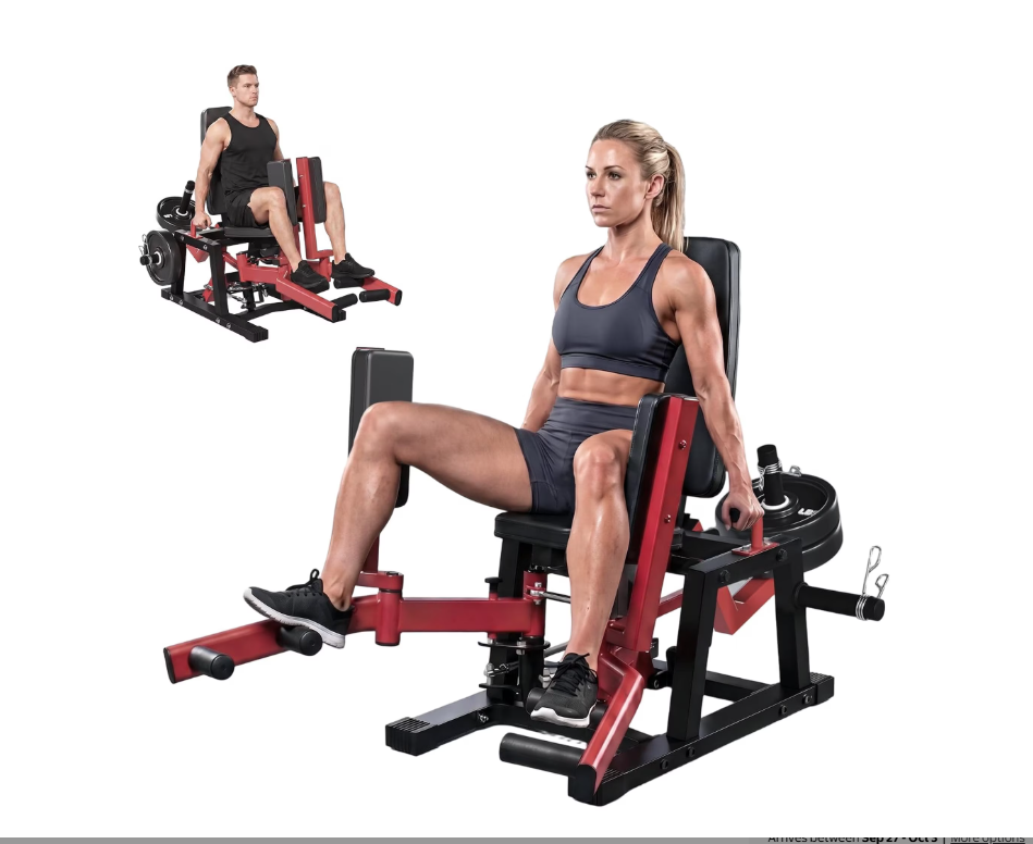 YODOLLA Hip Abductor Machine, 2-in-1 Abductor and Adductor Trainer, 3D Curved Motion, 600 lb Plate-Loaded Inner and Outer Thigh Machine for Home Gym
