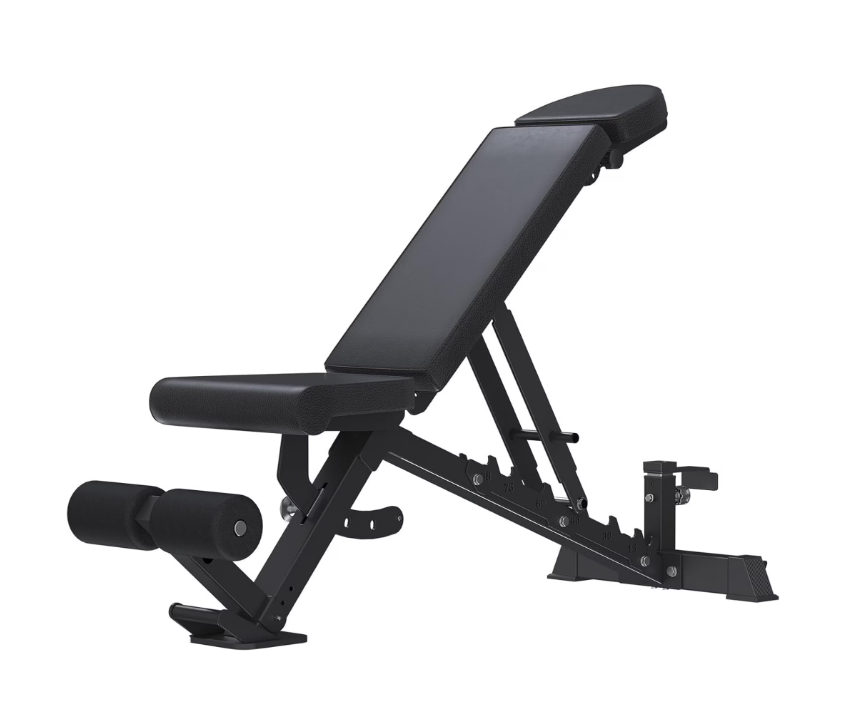 YODOLLA Adjustable Weight Bench for Home Gym, 1300-Lb Capacity Incline/Decline/Flat Bench Press, Quick-Adjust Seat, Backrest & Headrest Strength Training Bench