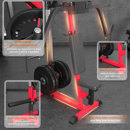 YODOLLA Chest Fly and Reverse Delt Machine, 450lbs Adjustable Pec Deck Upper Body Workout Equipment for Pectoral and Rear Deltoid for Home Gym