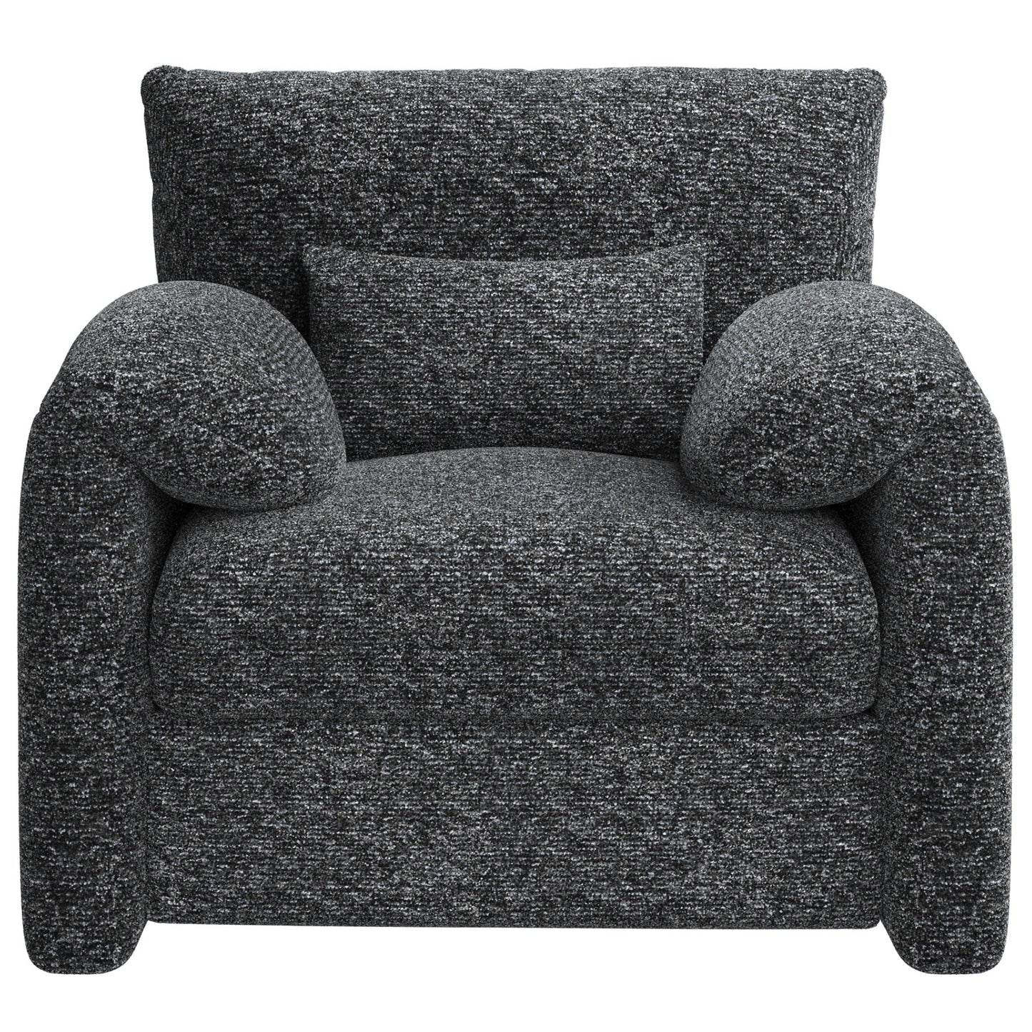 YODOLLA Oversized Accent Chair for Living Room, 36.2'' Chenille Mid Century Reading Chair in Black