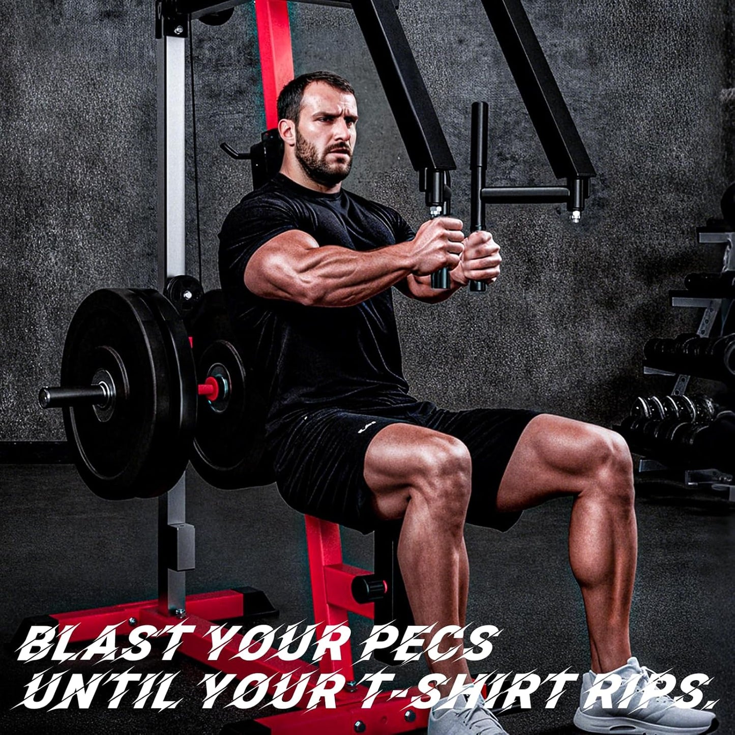 YODOLLA Chest Fly and Reverse Delt Machine, 450lbs Adjustable Pec Deck Upper Body Workout Equipment for Pectoral and Rear Deltoid for Home Gym