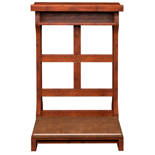 YODOLLA Acacia Wood Prayer Bench Kneeler Prayer Table at Home with Cushion Pad,Church Kneeling Stand Stool Padded Prayer Chair Shelf for Kneeling at Home and Church