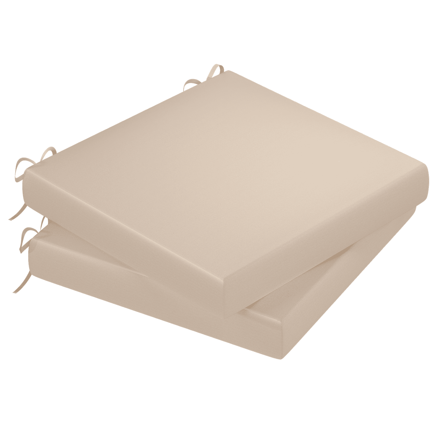 AECOJOY 19 x 19 x 3 Inches Outdoor Seat Pads Seat Cushions Set of 2, Splashproof & Fade Resistant Seat Chair Cushions Square Patio Cushions, Beige