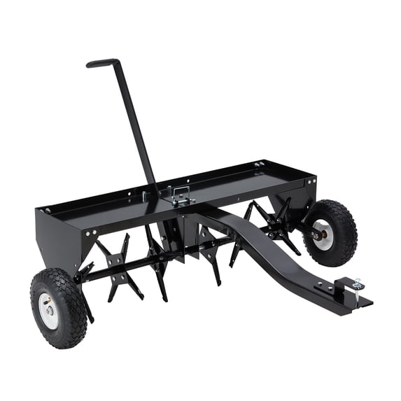 JFHID 40" Tow Behind Plug Aerator, Lawn Aerator Tow Behind with Universal Hich for Lawn, Garden, Farm