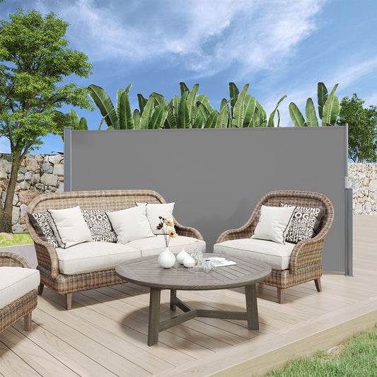 YODOLLA 118"x 63" Dark Gray Polyester Outdoor Panel Privacy Screen