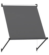 AECOJOY 30"x40" Manual Retractable Patio Awning in Dark Grey