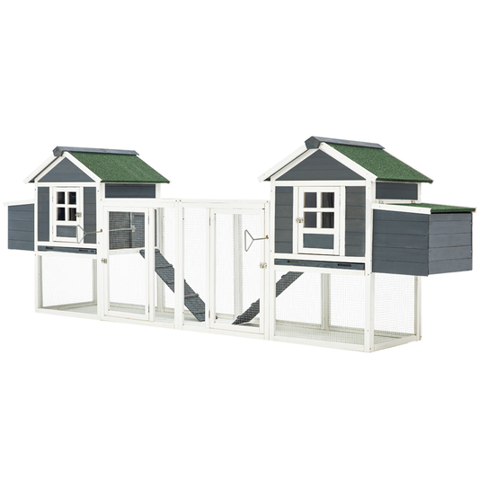 YODOLLA 123” Large Wooden Chicken Coop For 6 8 chickens Chicken Coop Clearance with Nesting Boxes