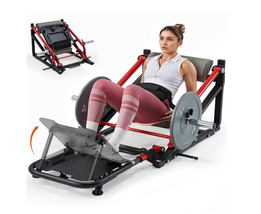 YODOLLA Hip Thrust Machine, 800LB Plate-Loaded Glute Bridge Machine with Adjustable Footboard and Weight Holder, Heavy Duty Home Gym Equipment for Glute Training