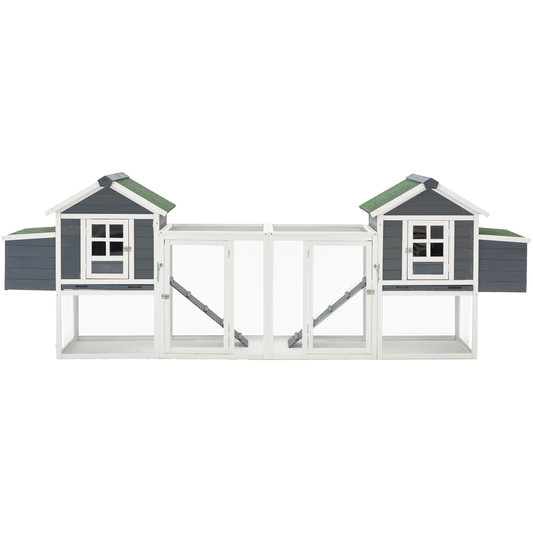 YODOLLA 123” Large Wooden Chicken Coop For 6 8 chickens Chicken Coop Clearance with Nesting Boxes